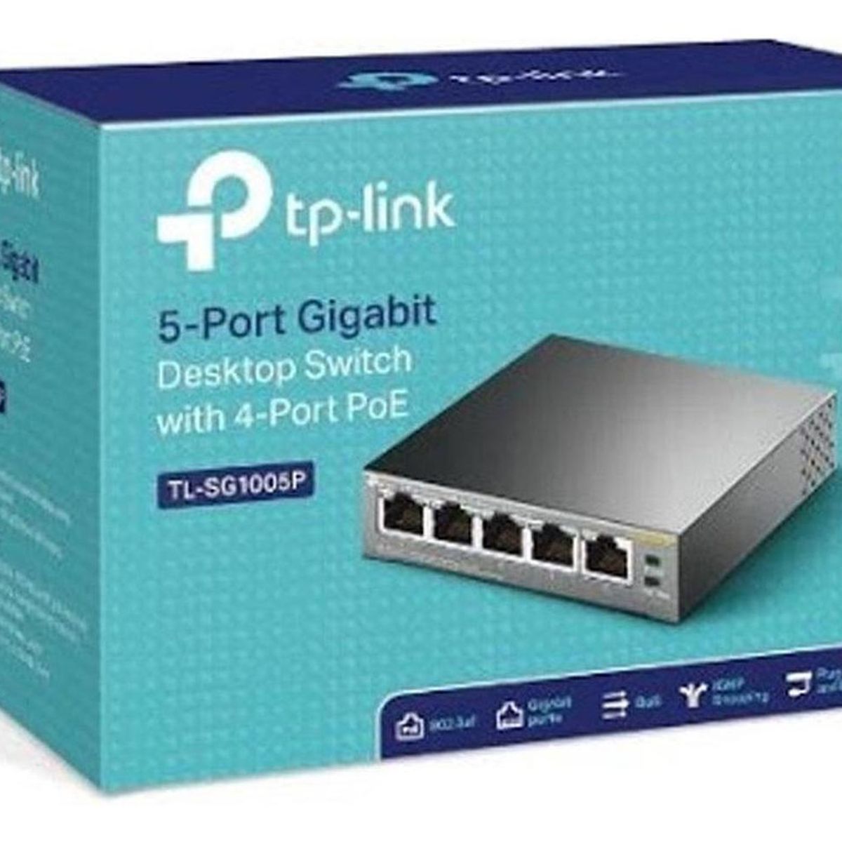 TP LINK - Switch Gigabit Poe+ Tp-link Tl-sg1005p 65w 10/100/1000 Poe