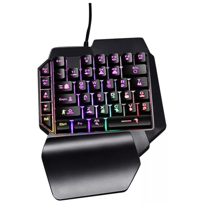 GENERICO - Teclado Una Mano Gaming Teclado Mecanico Gamer Rgb Ergonomic