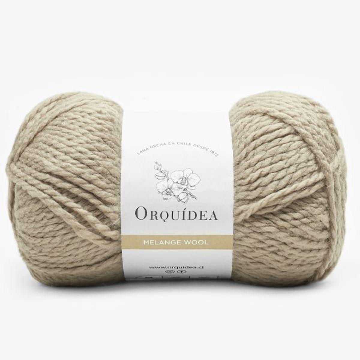 GENERICO - Lana Melange Wool Orquidea 100grs. - Beige 3