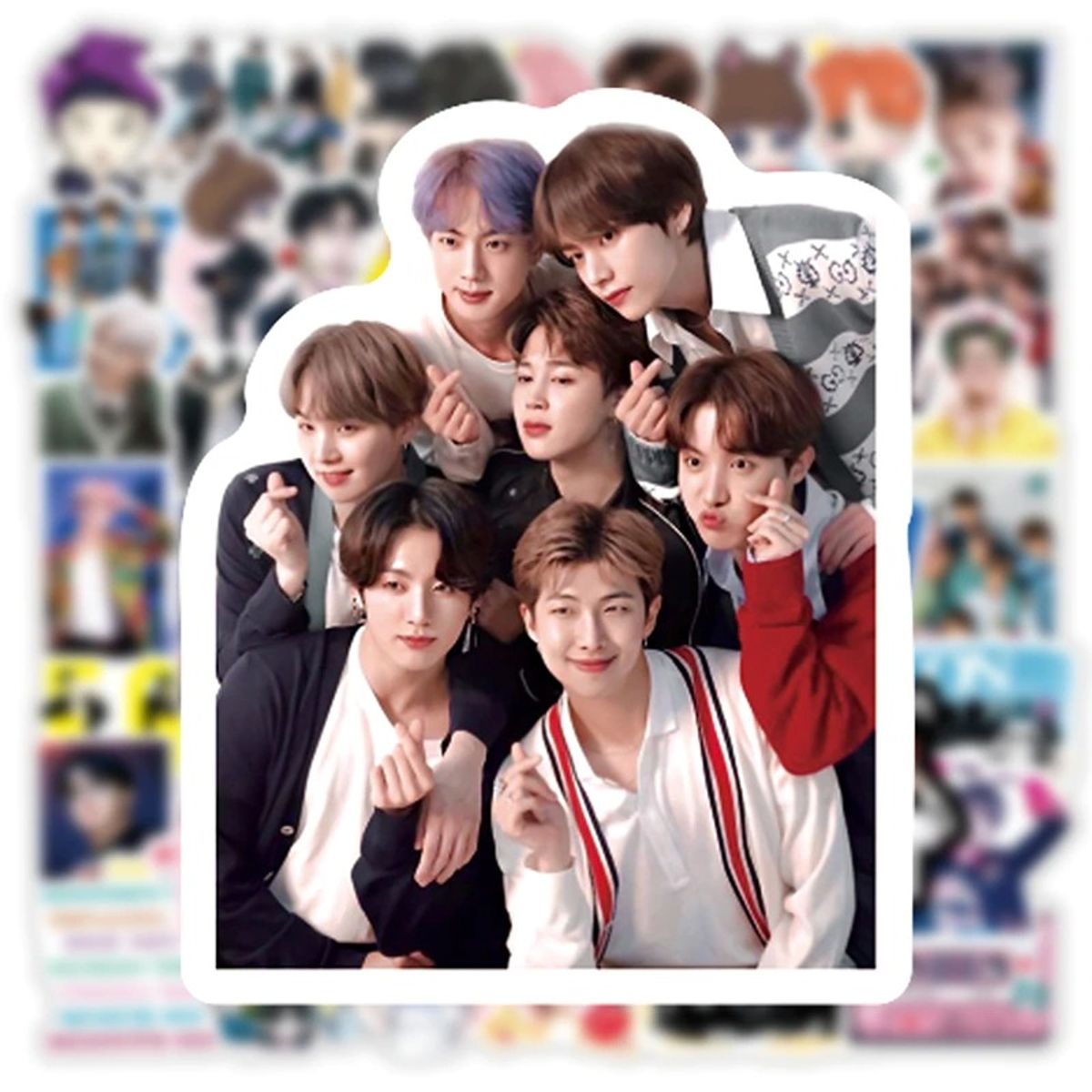 GARSIL - 50 Stickers Bts / Kpop - Etiquetas Autoadhesivas