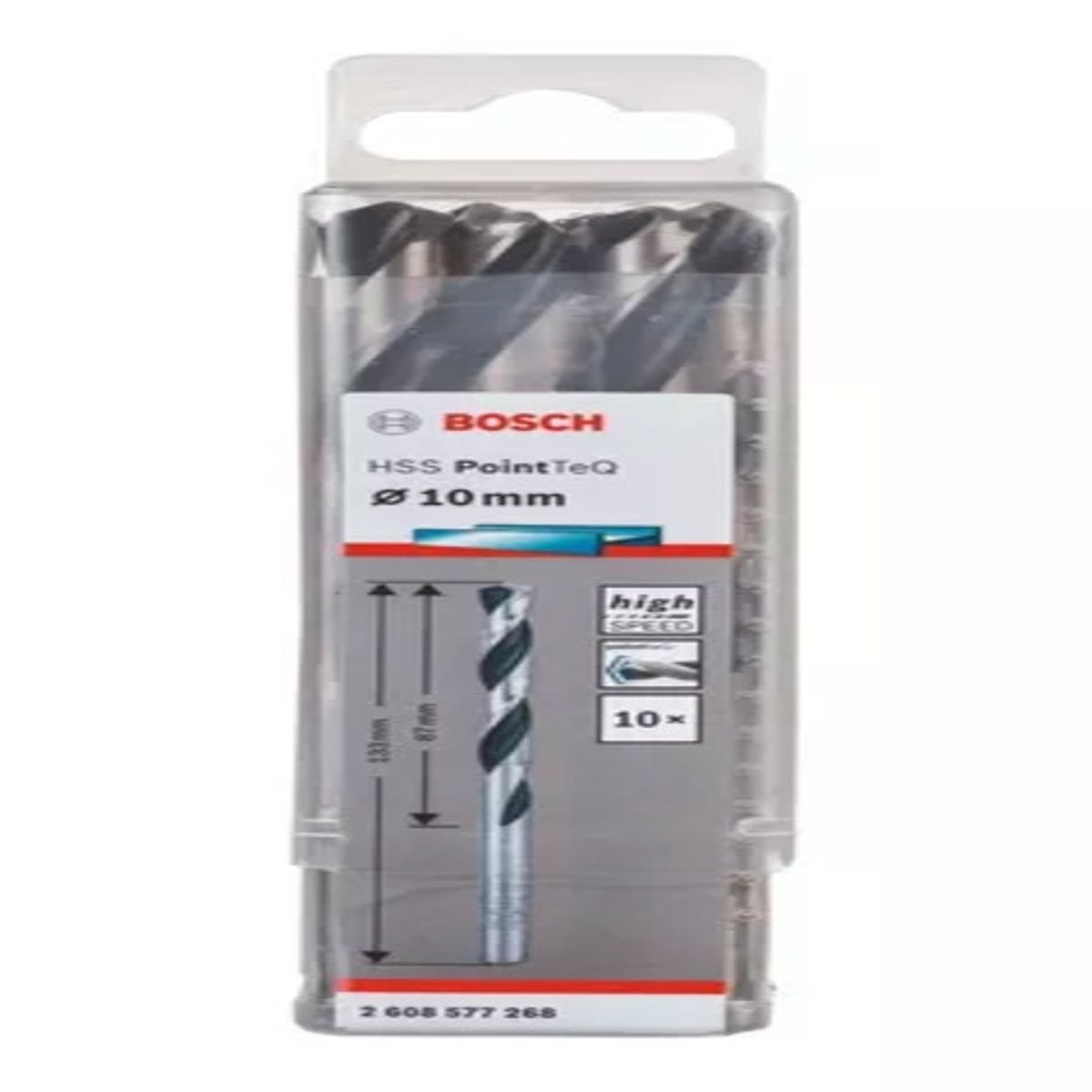 BOSCH - 10 UNIDADES BROCA ESPIRAL POINT 10MM BOSCH 2608577268