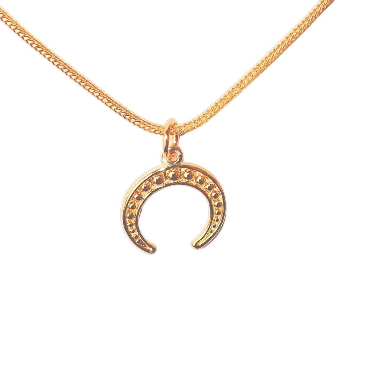 MABELITA - Collar De Plata Con Baño De Oro Luna Creciente