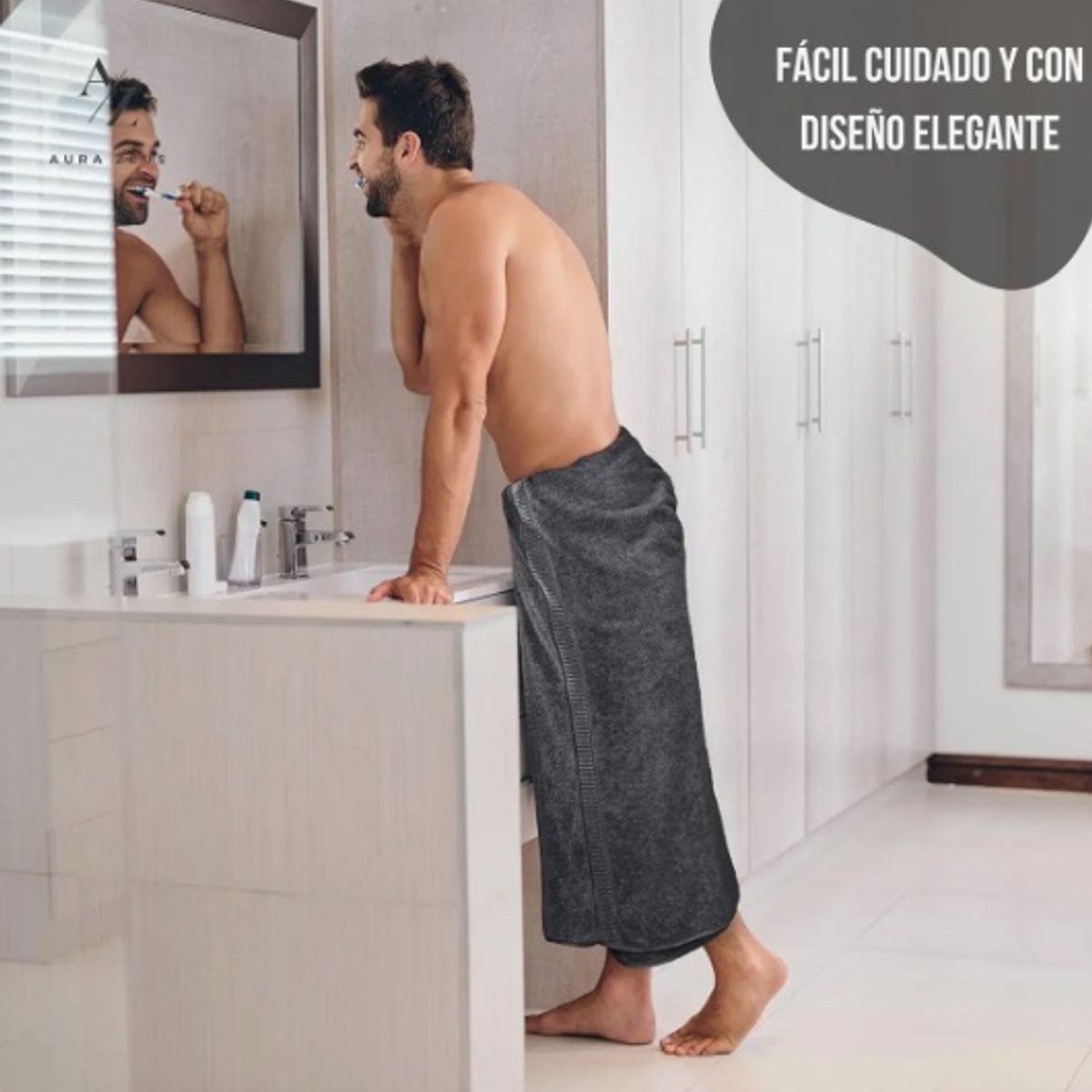GENERICO - Set De Baño 4 Toallas De Cuerpo Grande 140x70 cm
