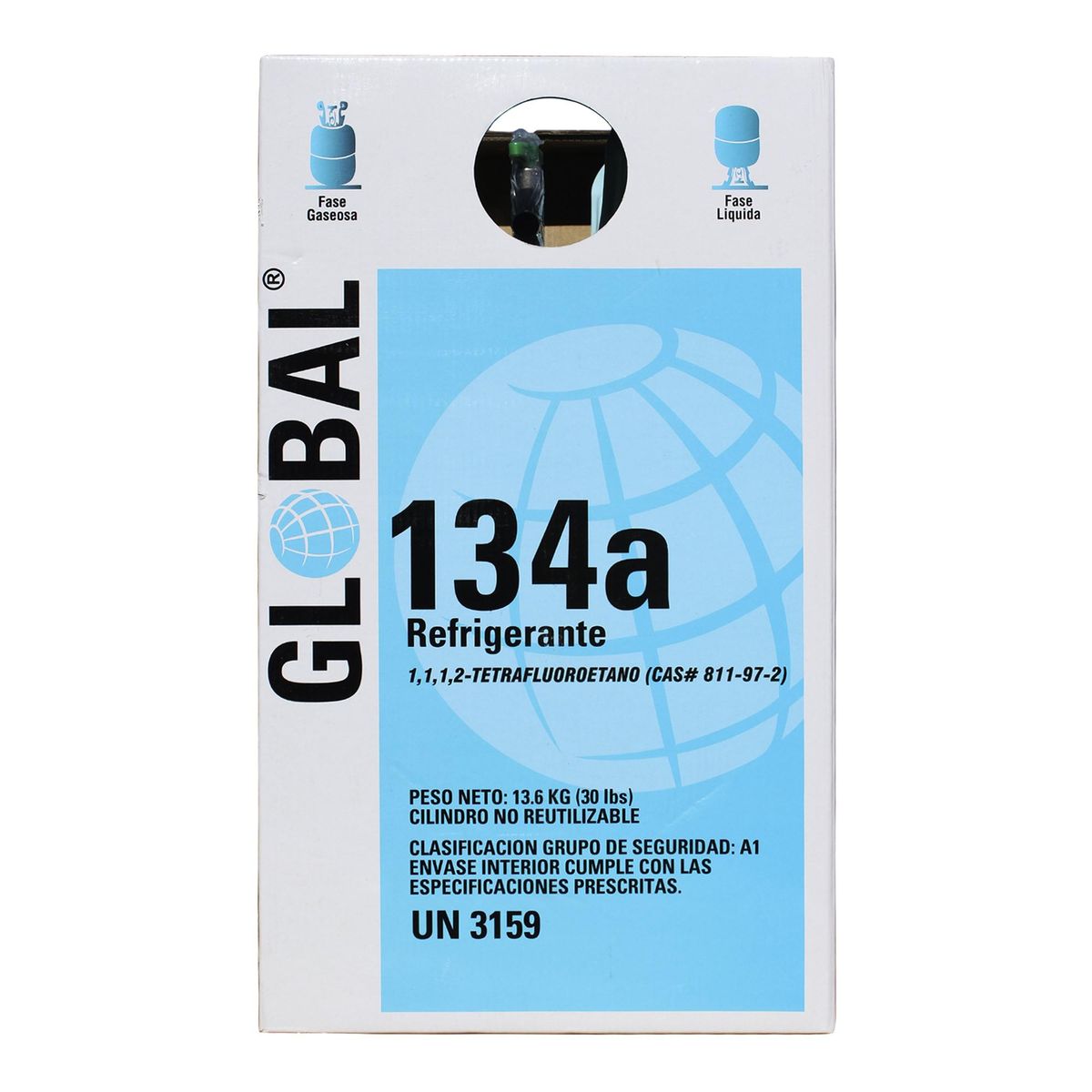 GLOBAL - Gas Refrigerante R-134a, Para Aire Acondicionado