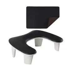 GENERICO - Posa Mano Apoya Brazo Almohadilla Manicure Cuero NEGRO