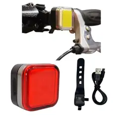GENERICO - Pack Luces Led Trasera + Delantera Bici Recargable Usb 120lm