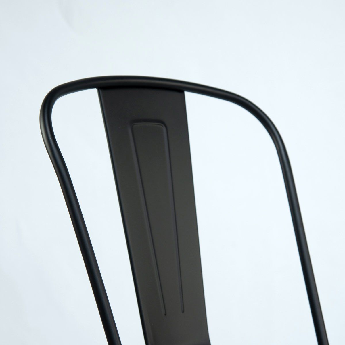 NECTAR - Silla Tolix Negra con Asiento de Madera de Olmo Estilo Retro y Versátil