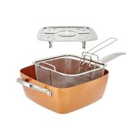 Sarten De Cobre Multiuso Antiadherente Cesta Freir Ceramica