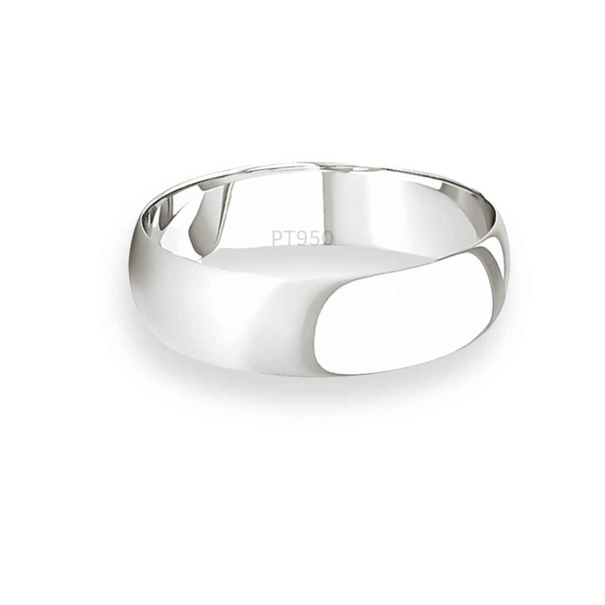 JB JOYAS BARON - Argolla Matrimonio de Platino Inglés Vicenza de 4,0mm