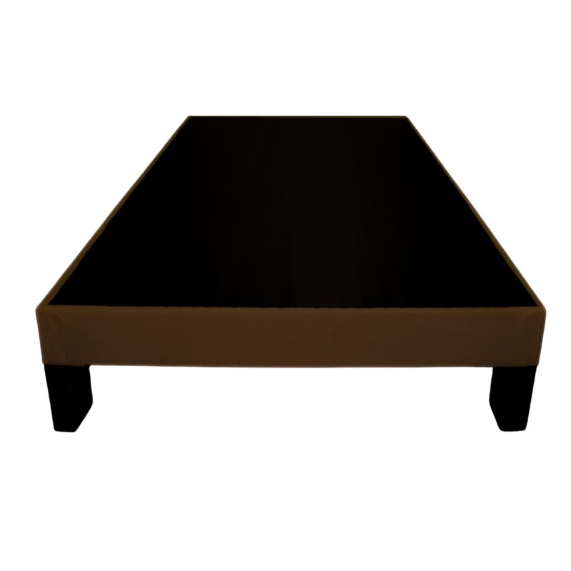 GENERICO - Base De Cama Europea 1 Plaza Café En Lino Y Madera De Pino