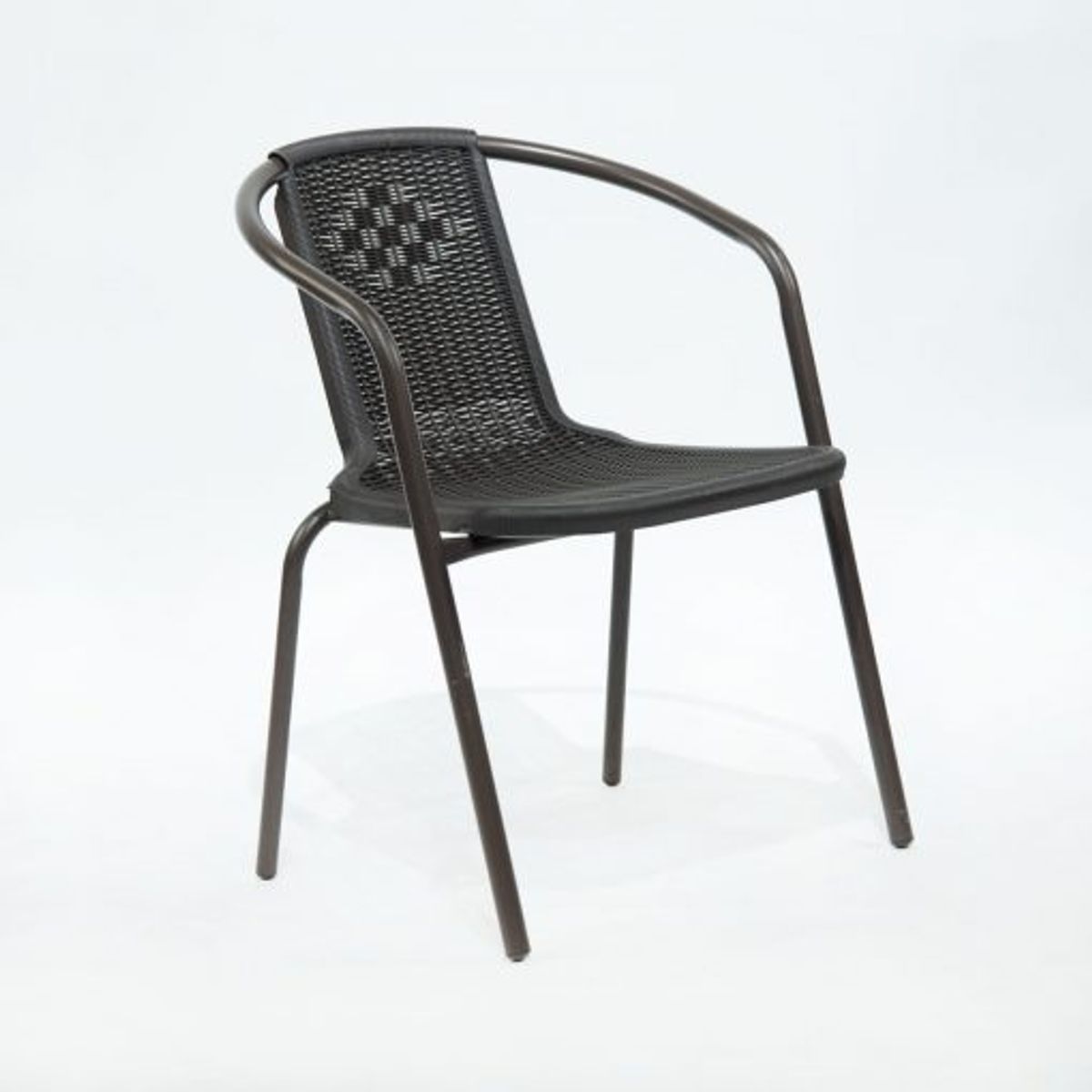NECTAR - Silla Genovia Aluminio y Rattan PVC Café Oscuro