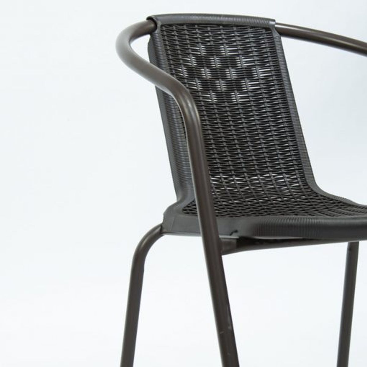 NECTAR - Silla Genovia Aluminio y Rattan PVC Café Oscuro