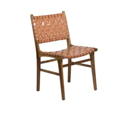 NECTAR - Silla de teca y cuero Roxy