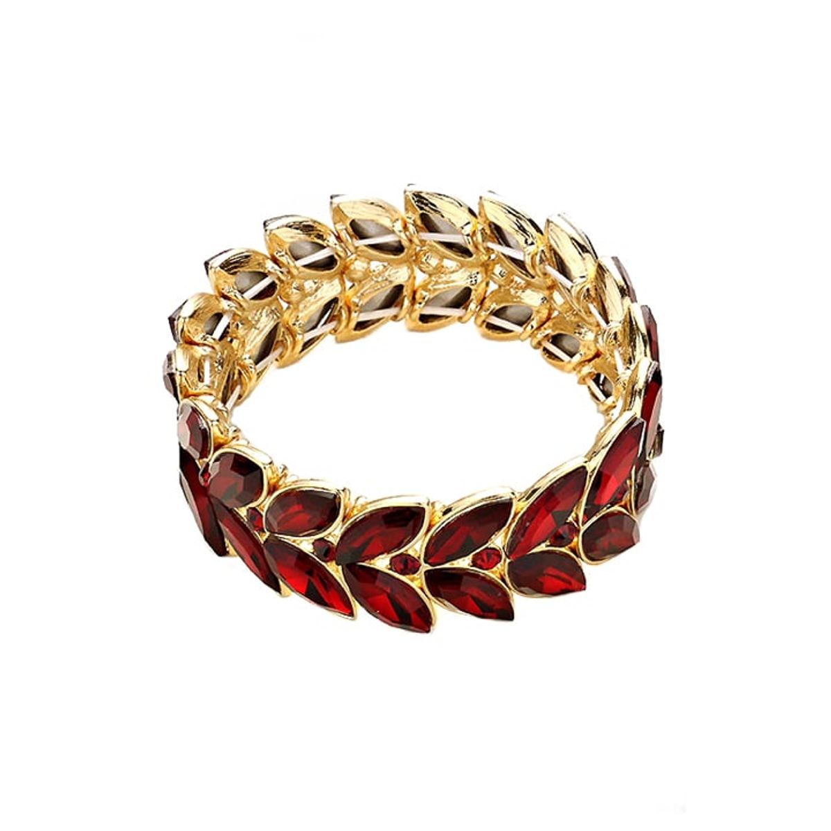 VANE COLLECTION - Pulsera mujer stretch marquis roja