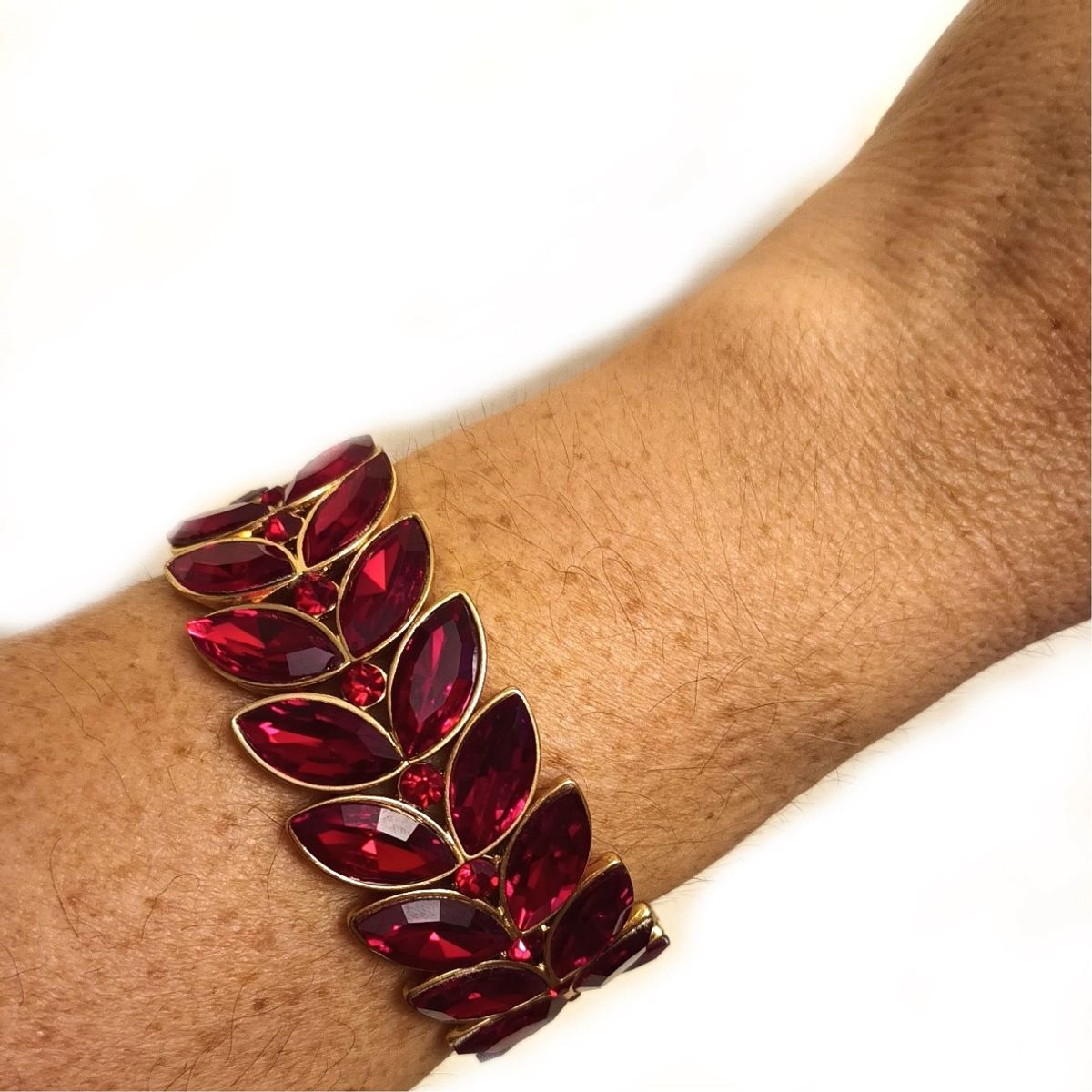 VANE COLLECTION - Pulsera mujer stretch marquis roja