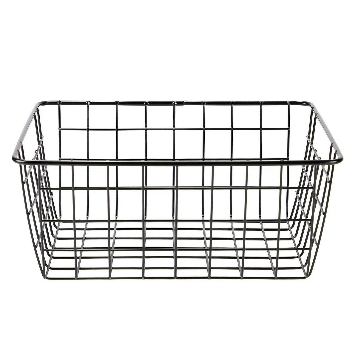 REGALITOLINDO CL - Canasto Organizador Metal negro Mate 27x22x12 cm