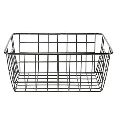 REGALITOLINDO CL - Canasto Organizador Metal negro Mate 27x22x12 cm