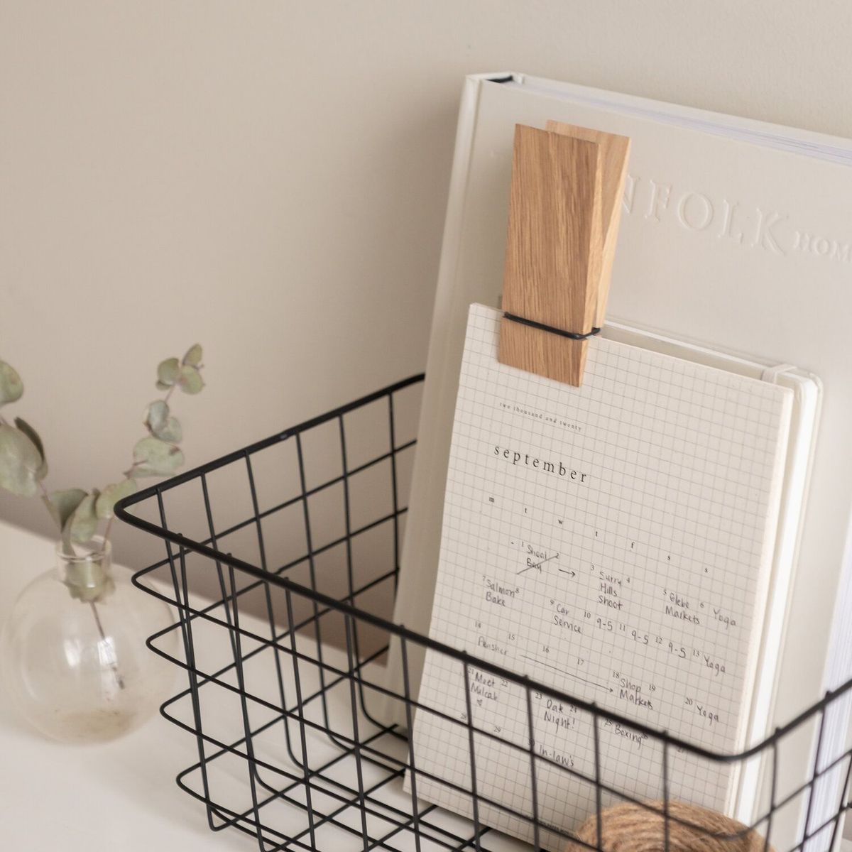 REGALITOLINDO CL - Canasto Organizador Metal negro Mate 27x22x12 cm