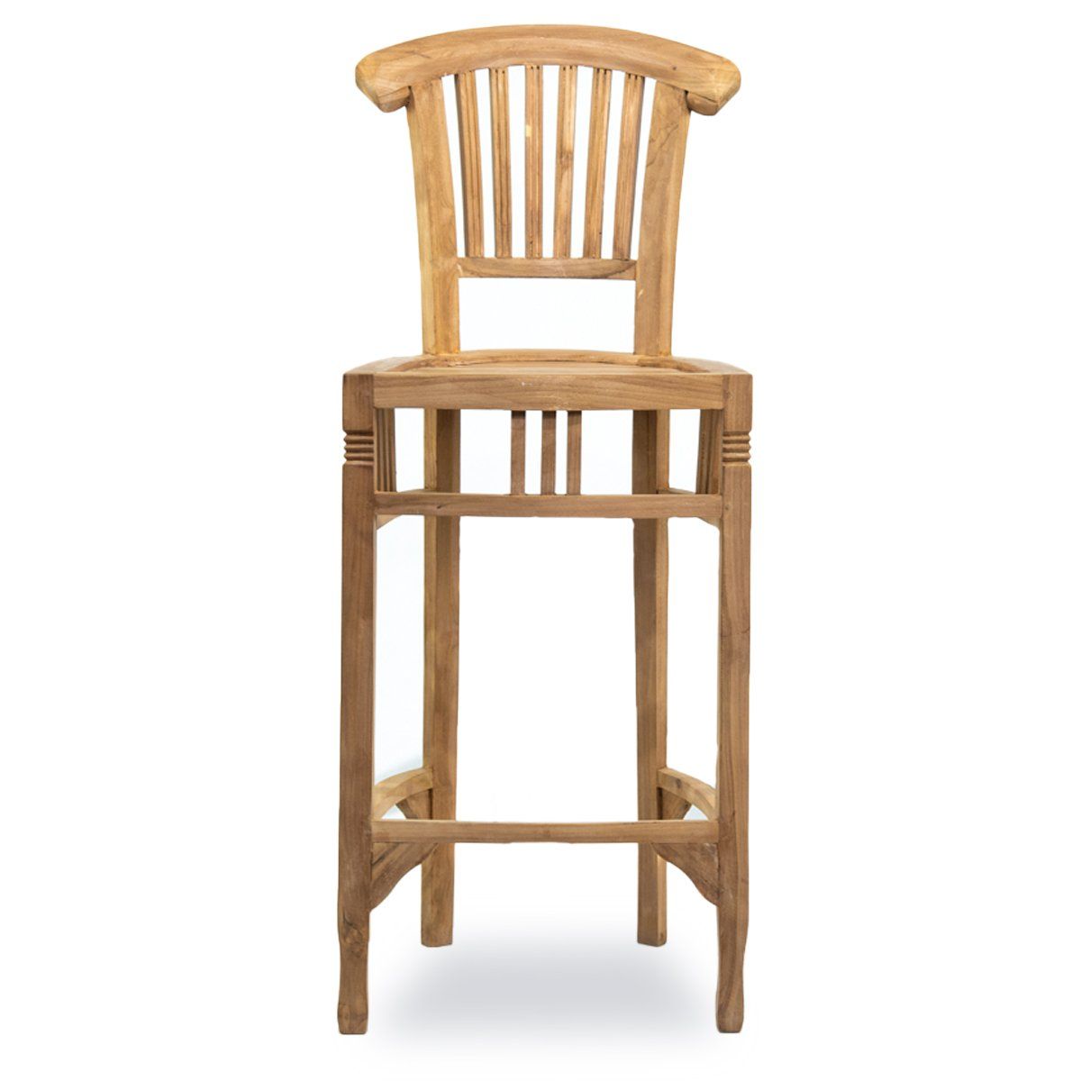NECTAR - Silla de Bar Batavia madera de teca Natural Resistente y Elegante H110 cm