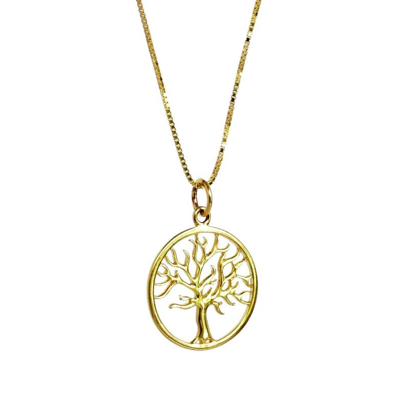 MABELITA - Collar De Plata Con Baño De Oro Árbol de la Vida