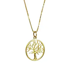 MABELITA - Collar De Plata Con Baño De Oro Árbol de la Vida