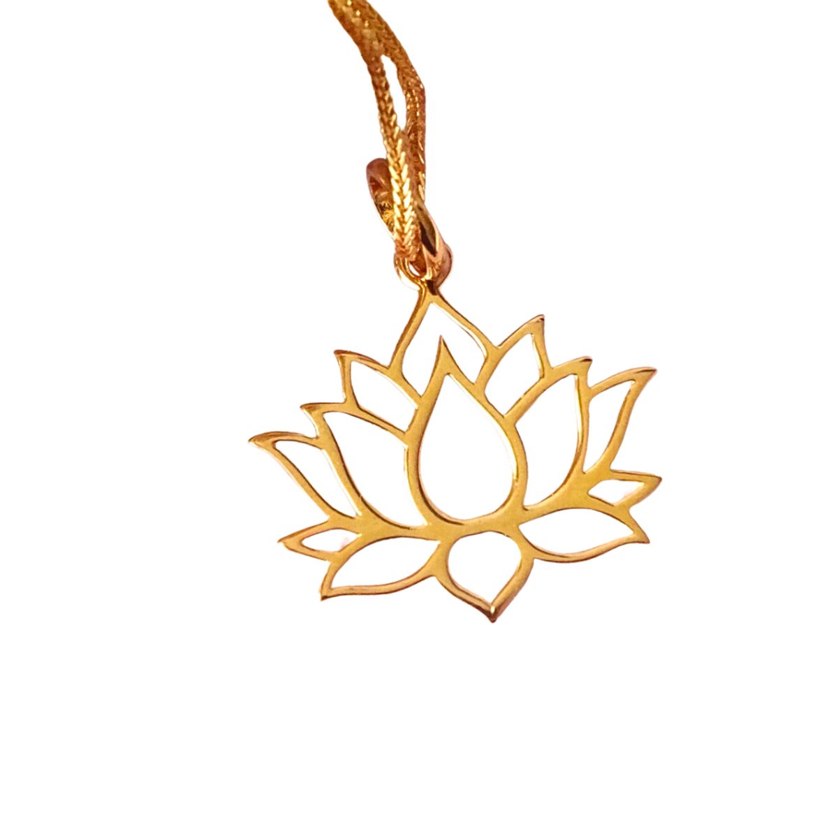 MABELITA - Collar De Plata Con Baño De Oro Flor de Loto