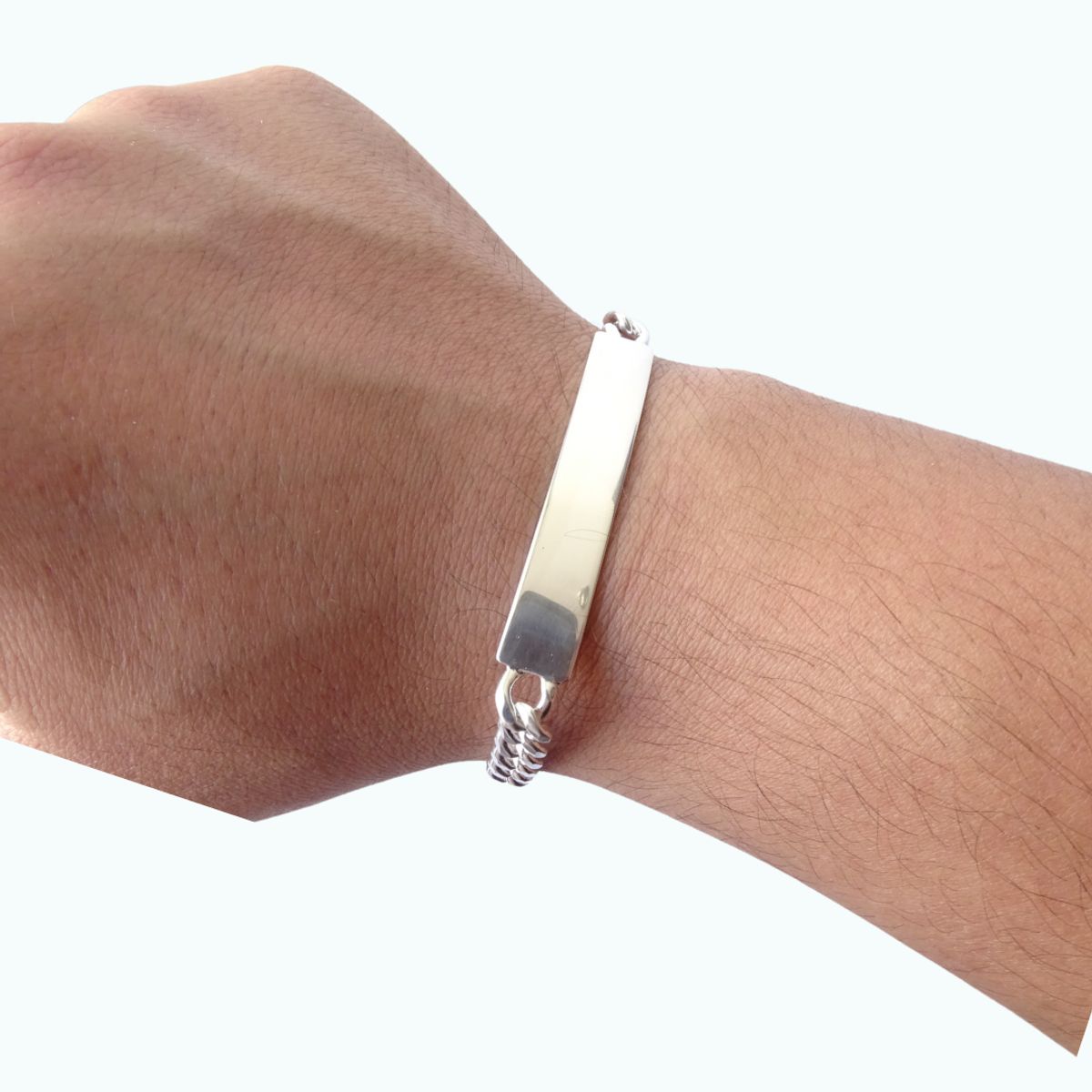 MABELITA - Pulsera Piocha De Hombre Plata Ley 925 Grumet