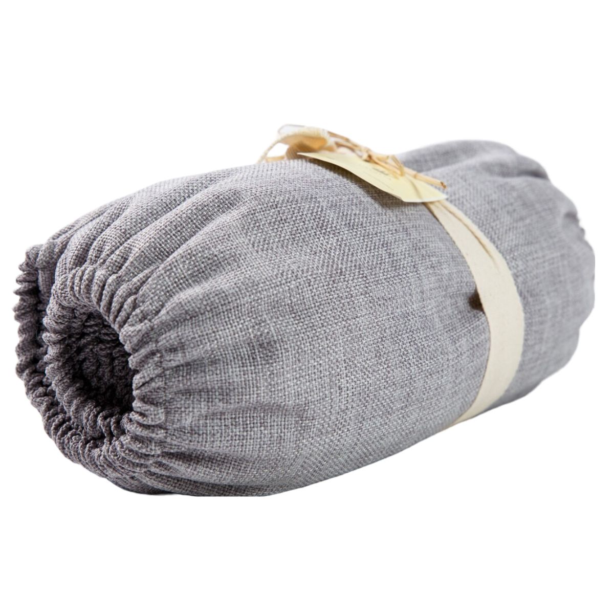 CASA CECILIA - Faldón Elasticado Queen Gris Claro Casa Cecilia