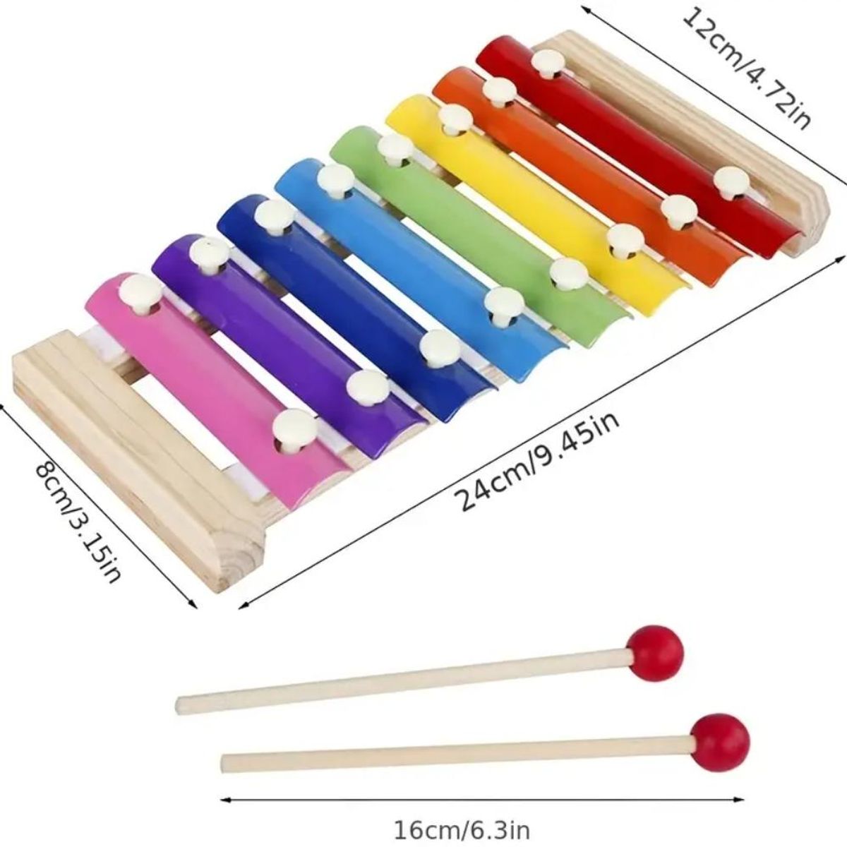 ARTIDIX - Metalófono de madera infantil 8 nota PB-C9
