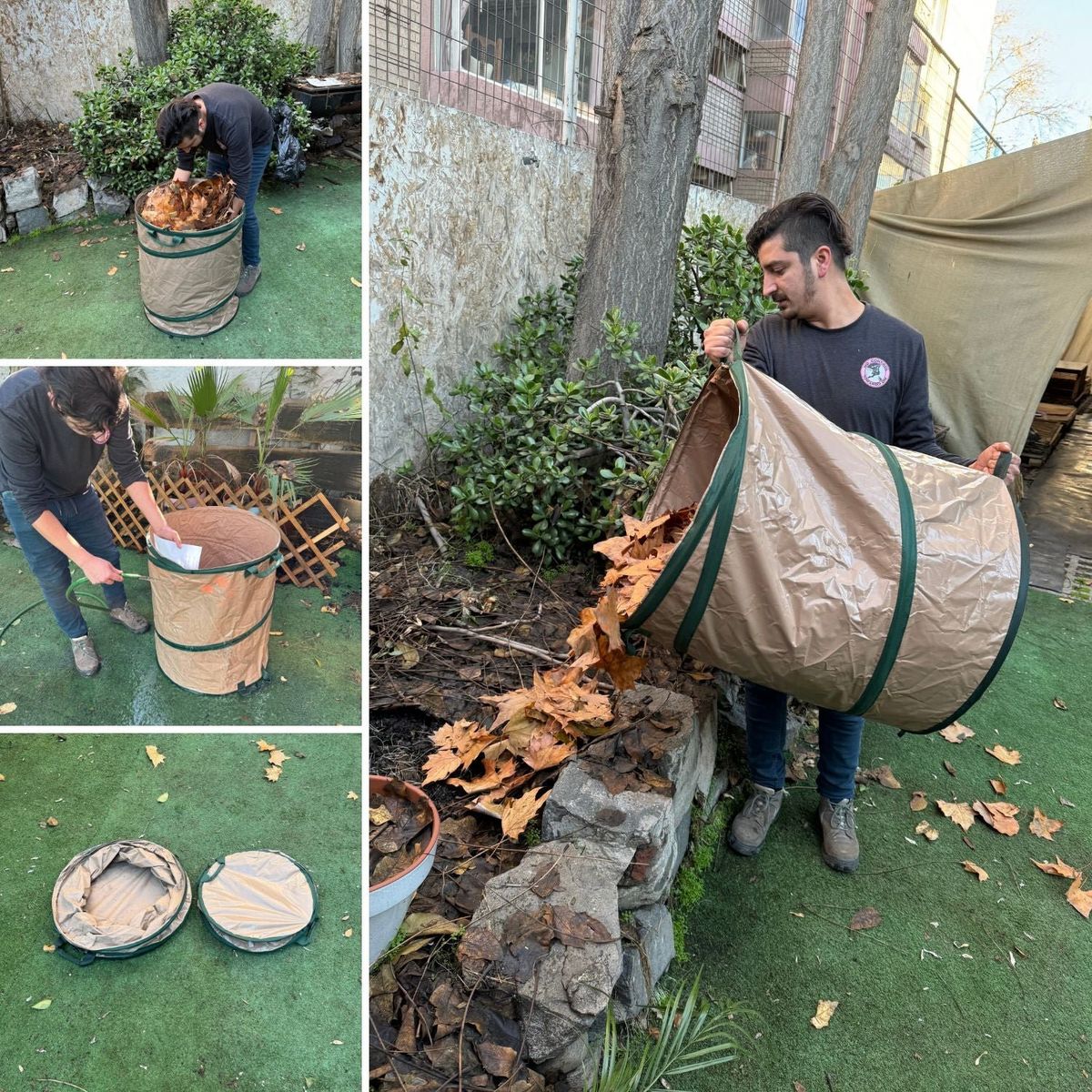 POTTERY - Bolsa Multiuso PopUp Plegable 161Lts Beige PVC300g