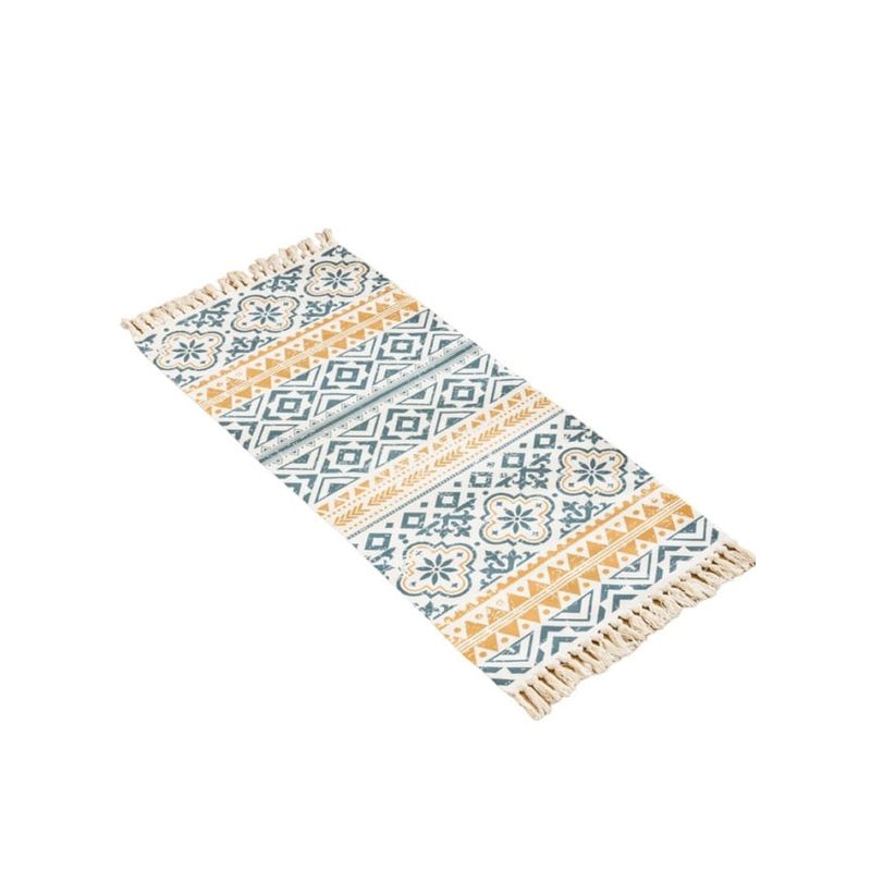 GENERICO - JUEGO DE 2 BAJADA DE CAMA O PASILLERA DE LINO 60 X 130 CM