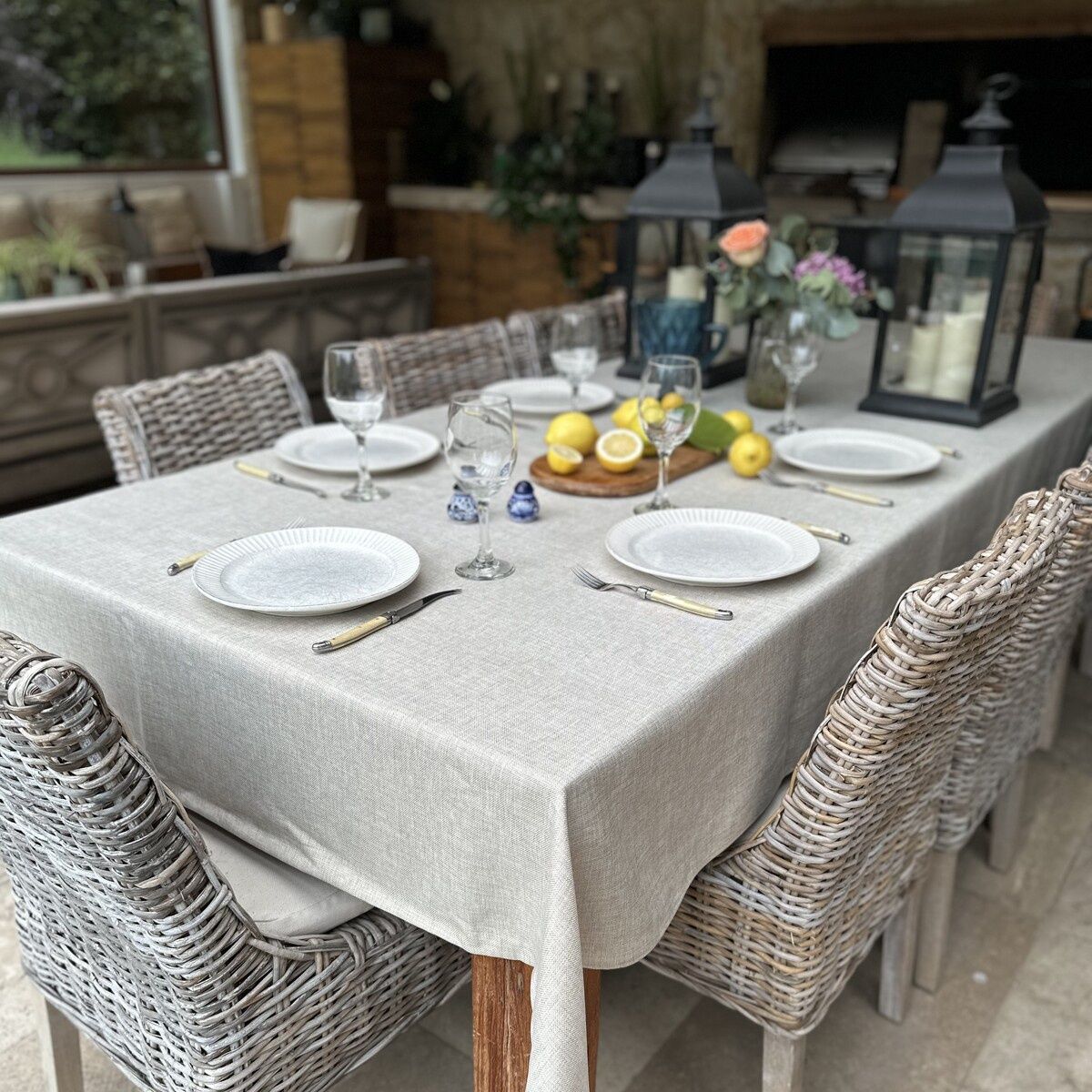 CASA CECILIA - Mantel Rústico Arena 180x280 Casa Cecilia