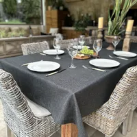 Mantel Rústico Gris Oscuro 180x320
