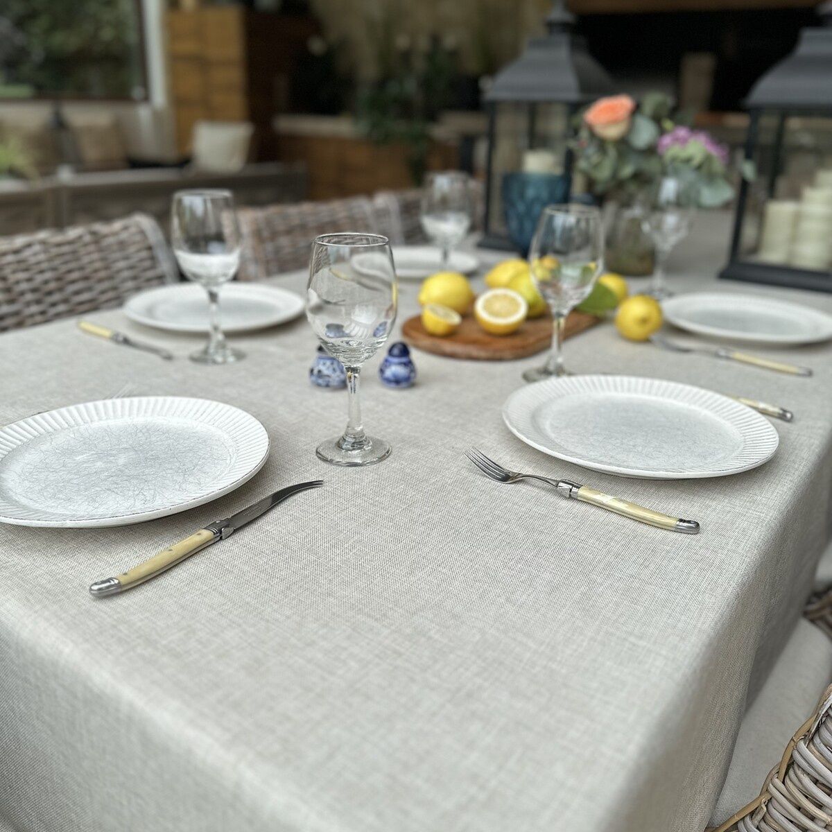 CASA CECILIA - Mantel Rústico Arena 180x320 Casa Cecilia