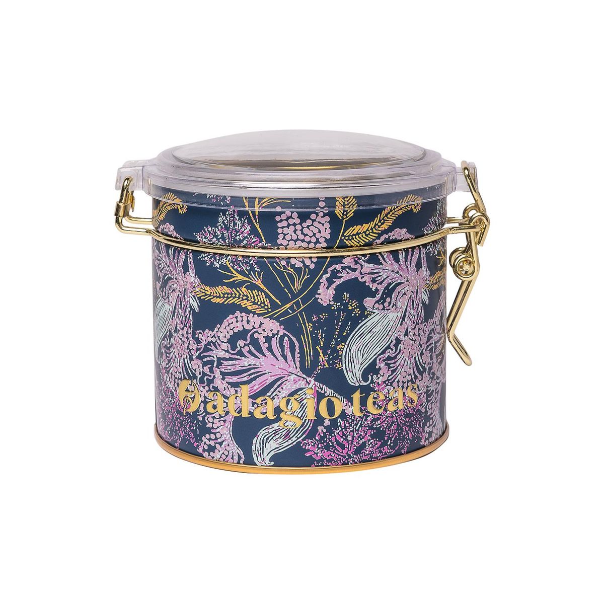 ADAGIO TEAS - Tarro Chico Azul Marino Ramas Almacenador de Té 4 oz