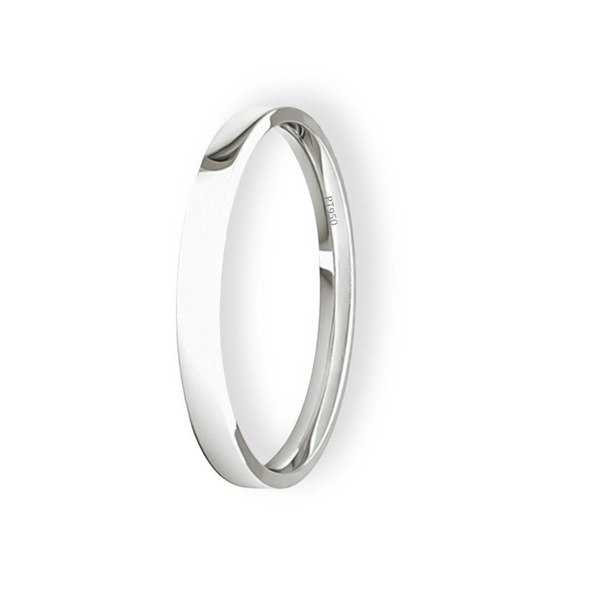 JB JOYAS BARON - Argolla Matrimonio Ilusión de Platino Tubo Ergofit Siena de 2,0mm