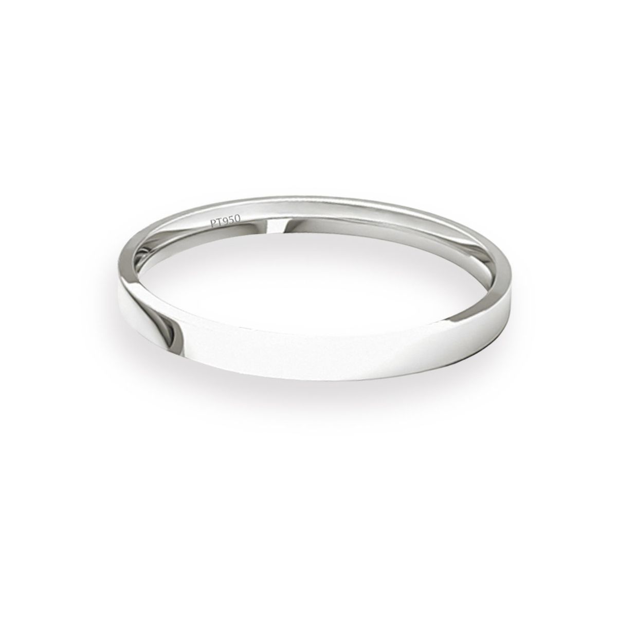 JB JOYAS BARON - Argolla Matrimonio Ilusión de Platino Tubo Ergofit Siena de 2,0mm