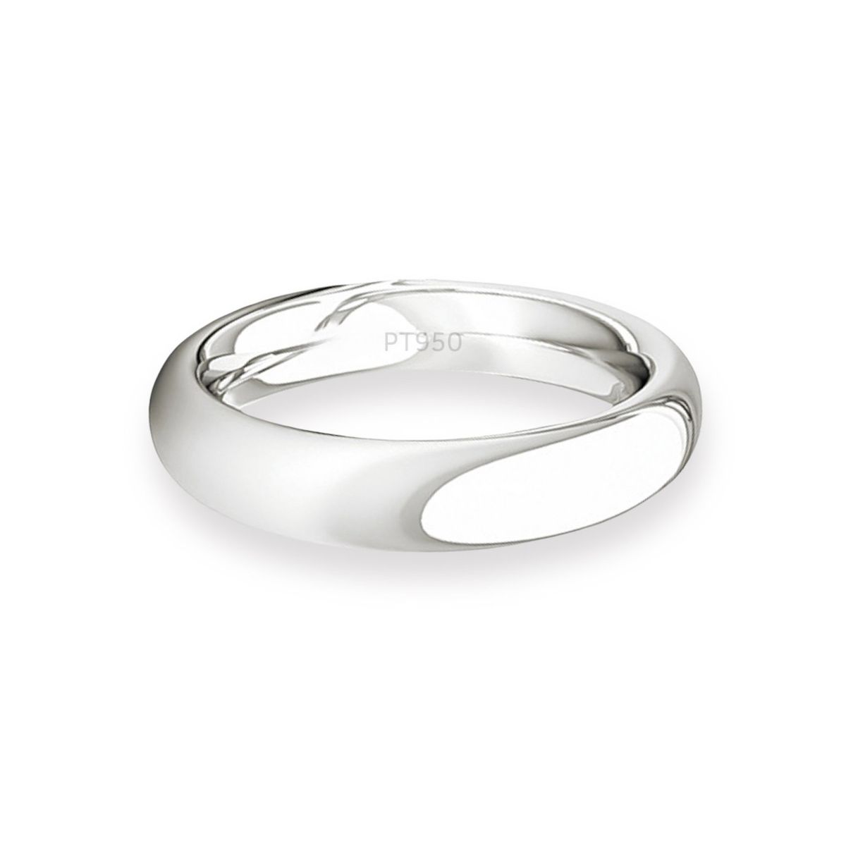 JB JOYAS BARON - Argolla Matrimonio de Platino Inglés Garda Ergofit de 3,5mm