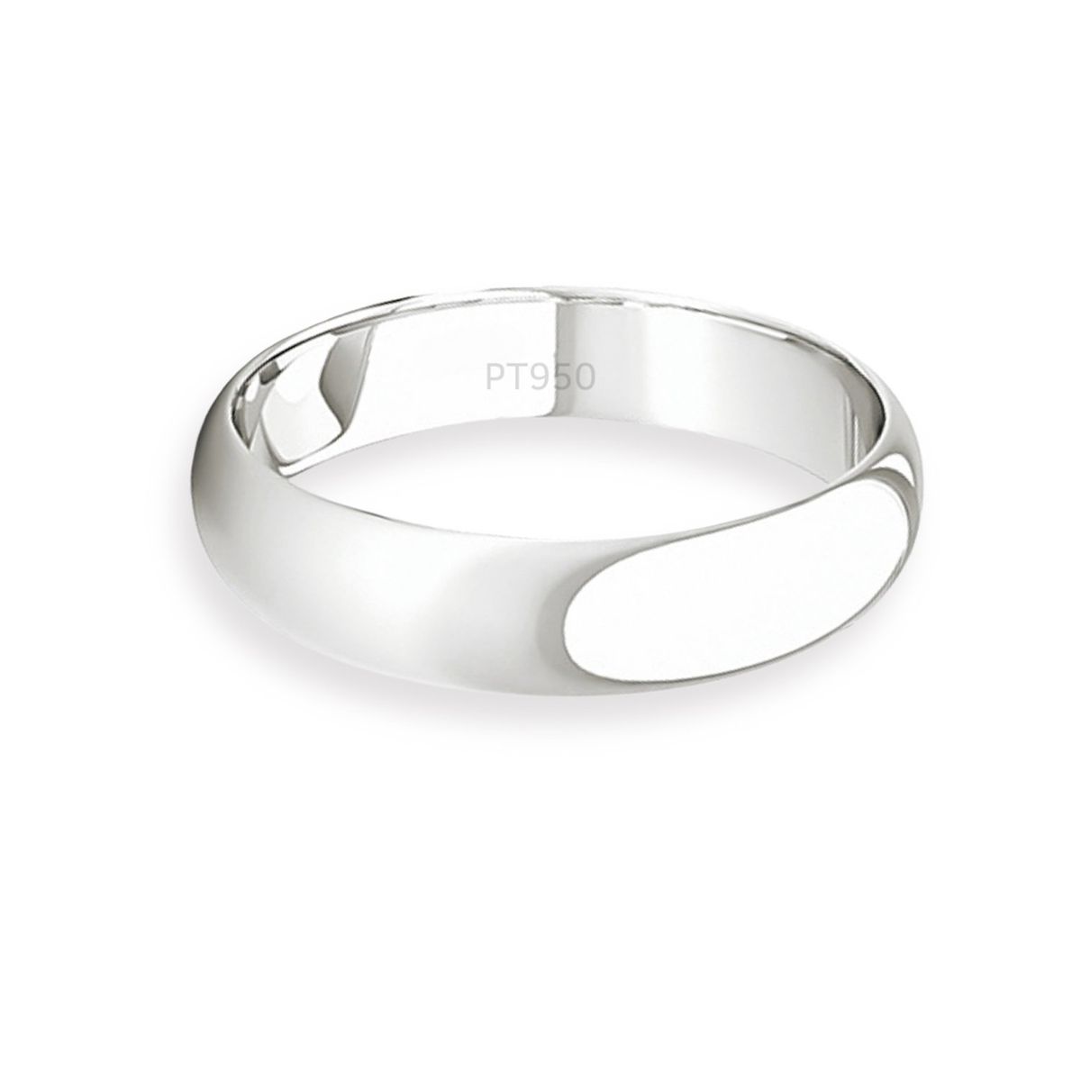 JB JOYAS BARON - Argolla Matrimonio de Platino Inglés Venecia de 3,5mm