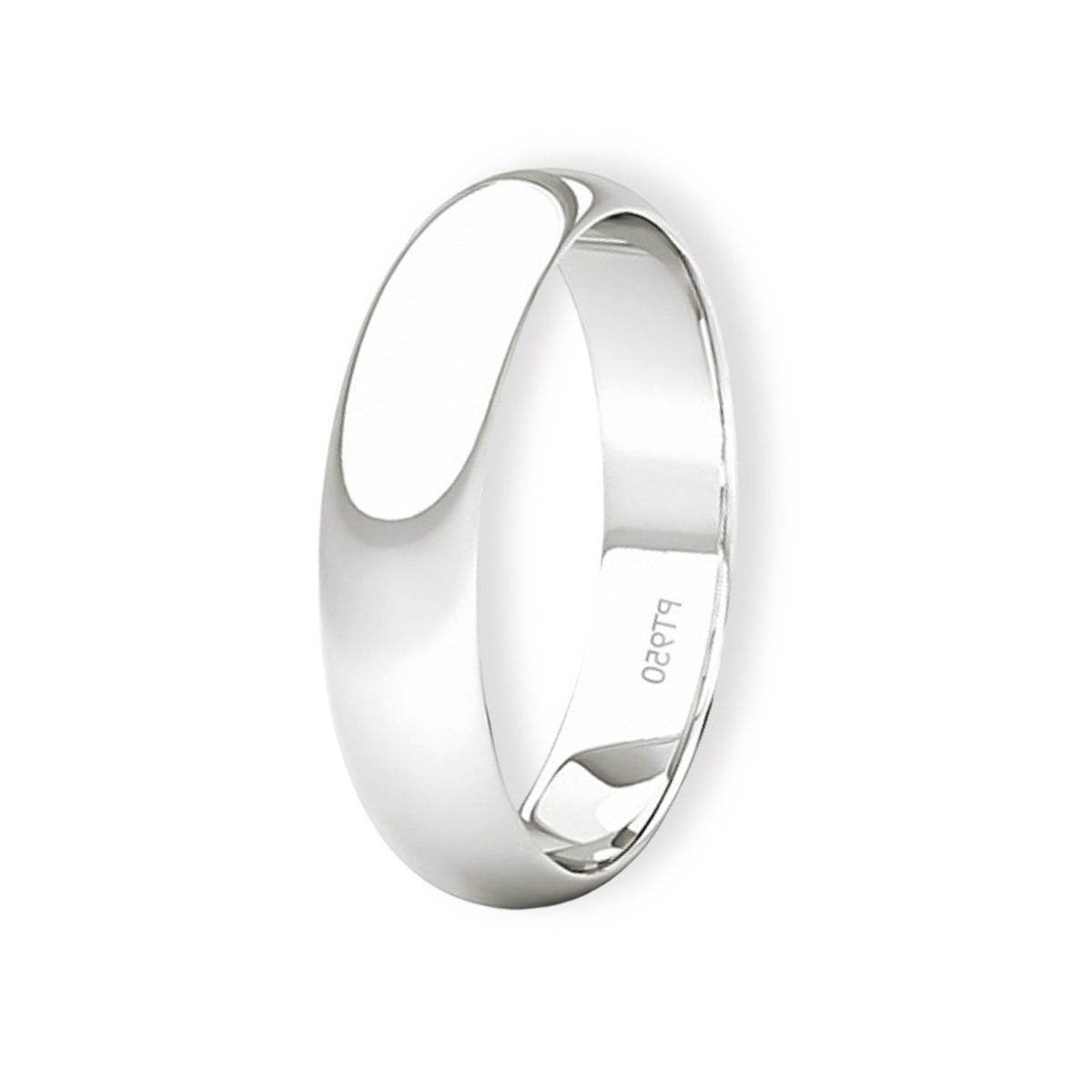 JB JOYAS BARON - Argolla Matrimonio de Platino Inglés Venecia de 3,5mm