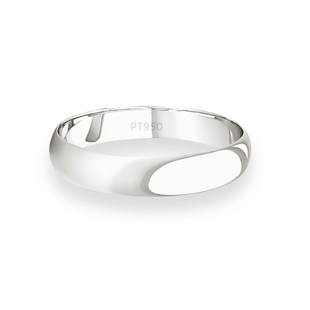 JB JOYAS BARON - Argolla Matrimonio de Platino Inglés Rodas de 3,5mm