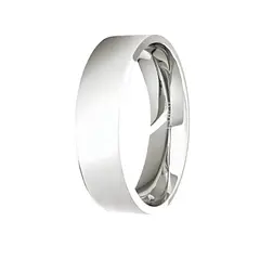 JB JOYAS BARON - Argolla Matrimonio de Platino Modelo Tubo Sagres de 5,0mm