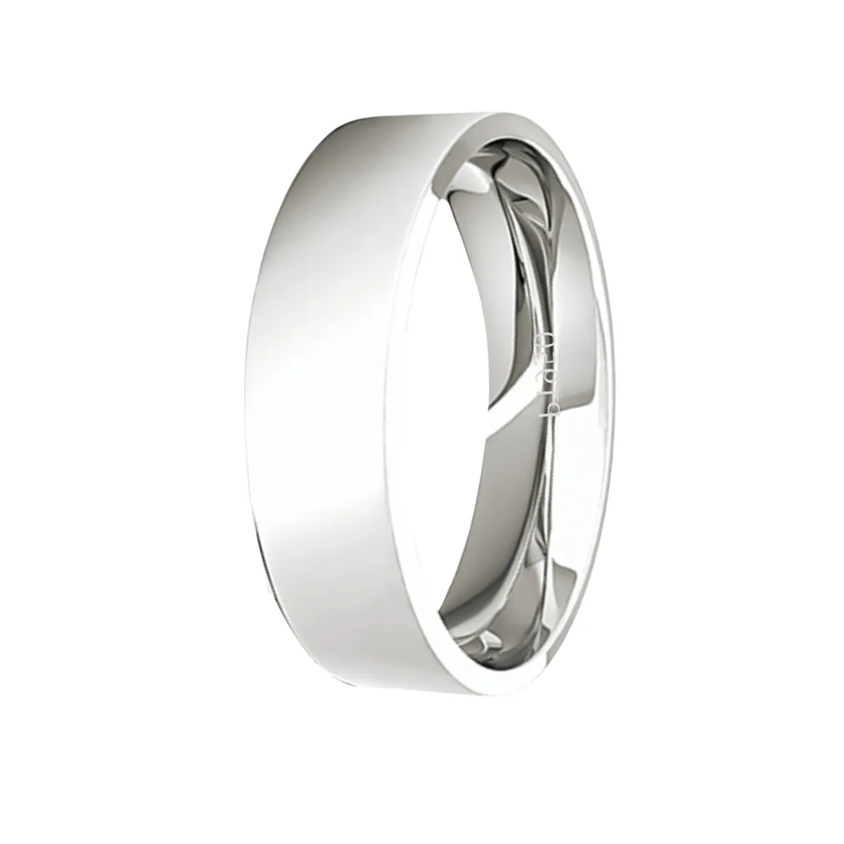 JB JOYAS BARON - Argolla Matrimonio de Platino Modelo Tubo Sagres de 5,0mm