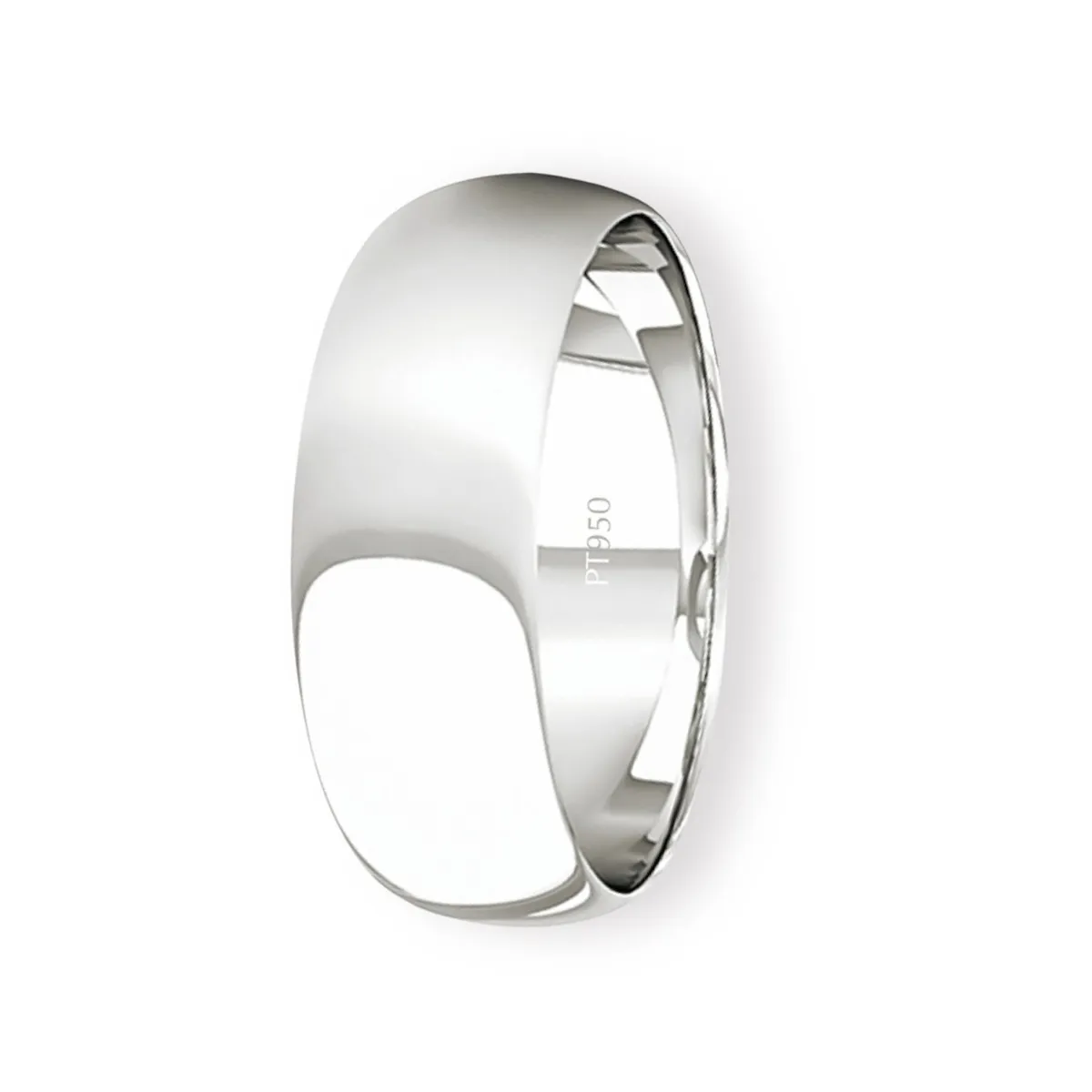 JB JOYAS BARON - Argolla Matrimonio de Platino Inglés Argos de 5,0mm