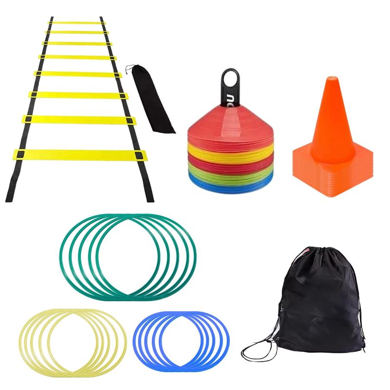 AUCKLAND OUTDOOR - Set Entrenamiento Deportivo Coordinacion Footwork. 77 Piezas
