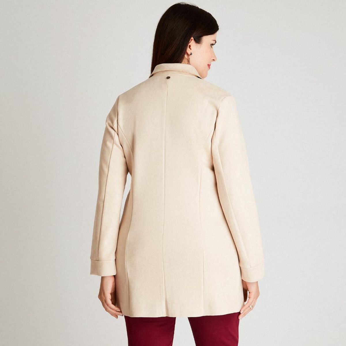 CURVI - Chaqueta Bonded Arena Manga Larga Cuello Solapa CURVI