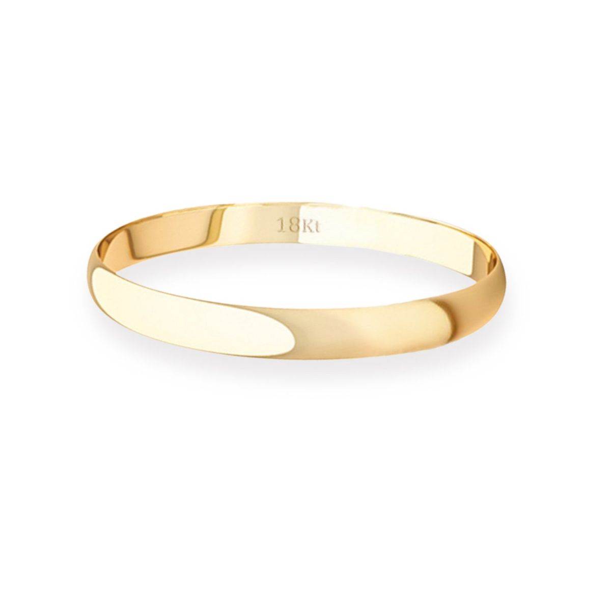 JB JOYAS BARON - Argolla Matrimonio Ilusión de Oro Amarillo 18kt Ingles Verona de 2,0mm