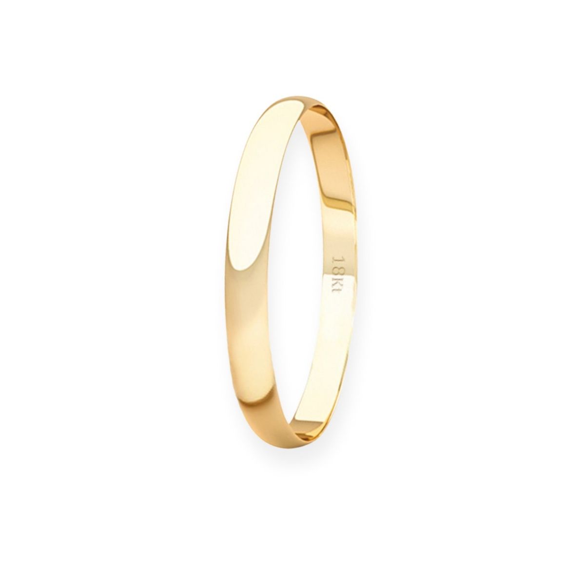JB JOYAS BARON - Argolla Matrimonio Ilusión de Oro Amarillo 18kt Ingles Verona de 2,0mm