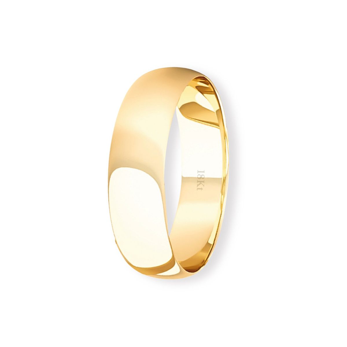 JB JOYAS BARON - Argolla Matrimonio de Oro Amarillo 18kt Inglés Vicenza de 4,0mm