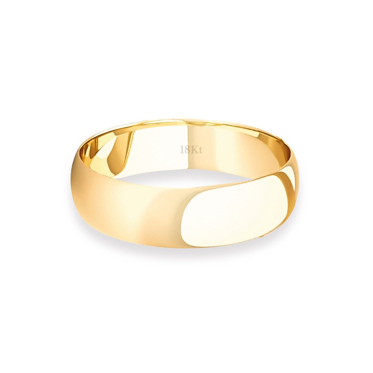 JB JOYAS BARON - Argolla Matrimonio de Oro Amarillo 18kt Inglés Vicenza de 4,0mm